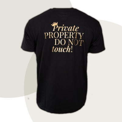 T-Shirt „Private PROPERTY DO NOT touch“ - diskrete Version