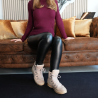 Hautfarbene Winterstiefel aus Wildleder