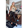 Getragene Wetlook Leggings